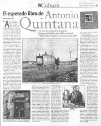 El esperado libro de Antonio Quintana El esperado libro de Antonio Quintana