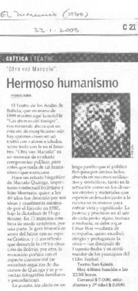 Hermoso humanismo Hermoso humanismo