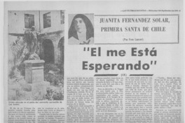 El me está esperando" El me está esperando"