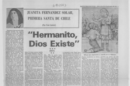 Hermanito, Dios existe" Hermanito, Dios existe"