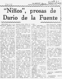 "Niños", prosas de Dario de la Fuente "Niños", prosas de Dario de la Fuente