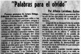"Palabras para el olvido" "Palabras para el olvido"
