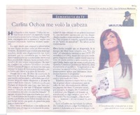 Carlita Ochoa me coló la cabeza Carlita Ochoa me coló la cabeza