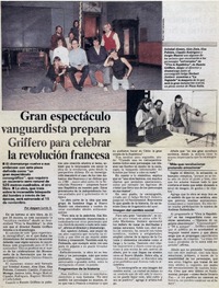 Gran espectáculo vanguardista prepara Griffero para celebrar la revolución francesa Gran espectáculo vanguardista prepara Griffero para celebrar la revolución francesa