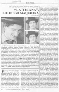 La Tirana, de Diego Maquieira La Tirana, de Diego Maquieira