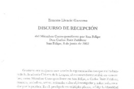 Discurso de recepción Discurso de recepción