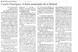 Camilo Henríquez: el fraile enamorado de la libertad Camilo Henríquez: el fraile enamorado de la libertad