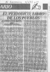 El periódico, libro de los pueblos El periódico, libro de los pueblos