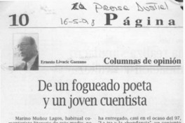 De un fogueado poeta y un joven cuentista De un fogueado poeta y un joven cuentista