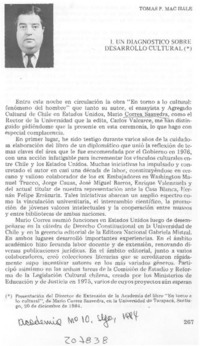 Un diagnóstico sobre desarrollo cultural Un diagnóstico sobre desarrollo cultural