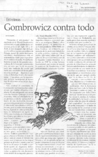 Gombrowicz contra todo Gombrowicz contra todo