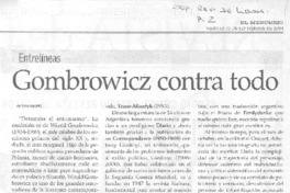 Gombrowicz contra todo Gombrowicz contra todo