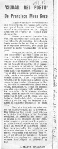 Ciudad del poeta" Ciudad del poeta"