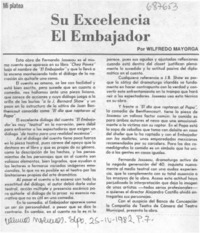 Su excelencia el embajador Su excelencia el embajador