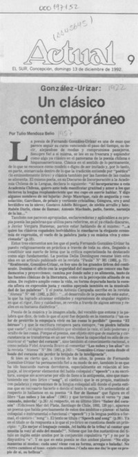 Un clásico contemporáneo Un clásico contemporáneo