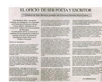 El oficio de ser poeta y escritor El oficio de ser poeta y escritor