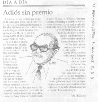 Adiós sin premio. Adiós sin premio.