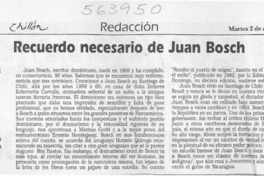 Recuerdo necesario de Juan Bosch Recuerdo necesario de Juan Bosch