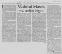 Mahfud Massis y su sentido trágico Mahfud Massis y su sentido trágico