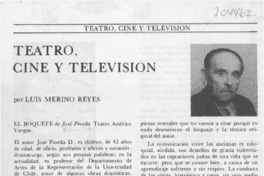 Teatro, cine y televisión Teatro, cine y televisión