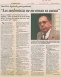 "Los modernistas no me toman en cuenta" "Los modernistas no me toman en cuenta"