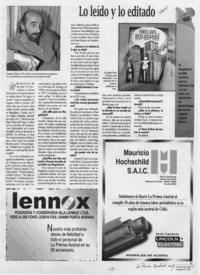 Lo leído y lo editado Lo leído y lo editado