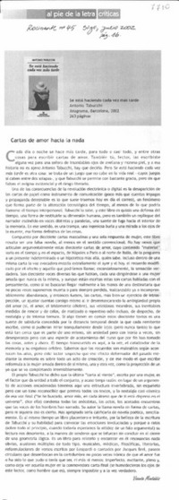 Cartas de amor hacia la nada Cartas de amor hacia la nada
