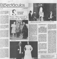 Teatro: obra nacional en producción de "Imagen" Teatro: obra nacional en producción de "Imagen"