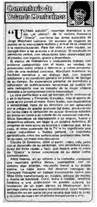 Comentario de Yolanda Montecinos Comentario de Yolanda Montecinos