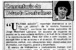 Comentario de Yolanda Montecinos Comentario de Yolanda Montecinos