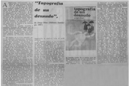 Topografía de un desnudo" Topografía de un desnudo"