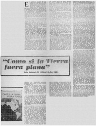 "Como si la tierra fuera plana" "Como si la tierra fuera plana"