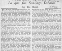 Lo que fue Santiago Labarca Lo que fue Santiago Labarca