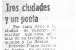 Tres ciudades y un poeta Tres ciudades y un poeta