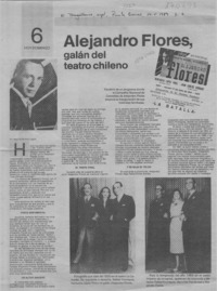 Alejandro Flores, galán del teatro chileno Alejandro Flores, galán del teatro chileno