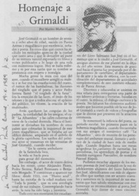 Homenaje a Grimaldi Homenaje a Grimaldi