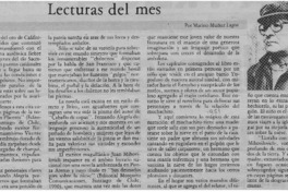 Lecturas del mes Lecturas del mes