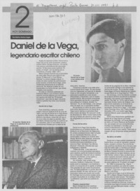Daniel de la Vega, legendario escritor chileno Daniel de la Vega, legendario escritor chileno