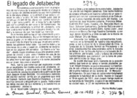 El legado de Jotabeche El legado de Jotabeche