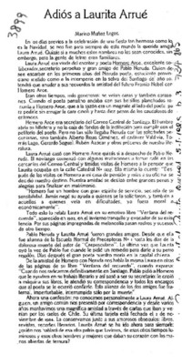 Adiós a Laurita Arrué Adiós a Laurita Arrué