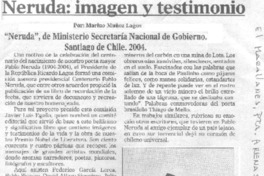 Neruda, imagen y testimonio Neruda, imagen y testimonio