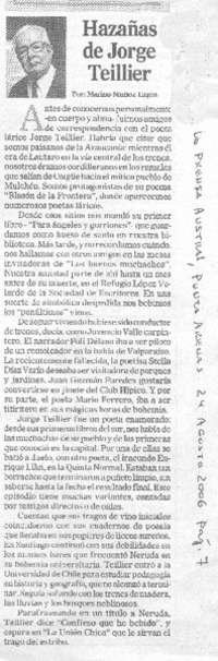 Hazañas de Jorge Teiller Hazañas de Jorge Teiller