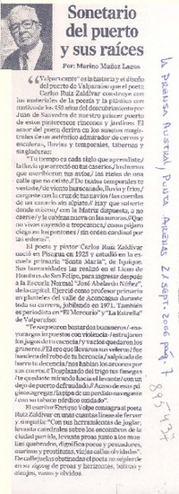 Sonetario del puerto y sus raíces Sonetario del puerto y sus raíces