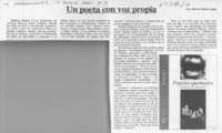 Un poeta con voz propia Un poeta con voz propia