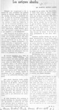 Los antiguos abuelos Los antiguos abuelos