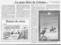 Un gran libro de Coloane Un gran libro de Coloane
