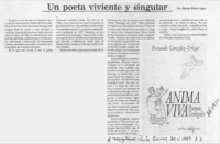 Un poeta viviente y singular Un poeta viviente y singular