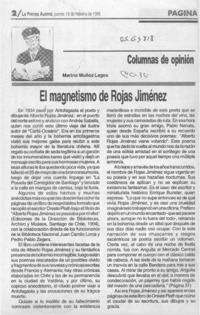 El magnetismo de Rojas Jiménez El magnetismo de Rojas Jiménez