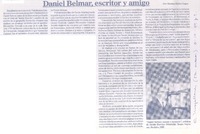Daniel Belmar, escritor y amigo Daniel Belmar, escritor y amigo