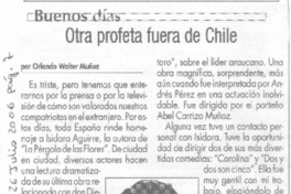 Otra profeta fuera de Chile Otra profeta fuera de Chile